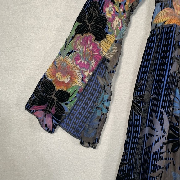 Johnny Was Lanai Burnout Beesley Dress - C33922A8 - XXS Boho Sheer Velvet - Picture 7 of 10